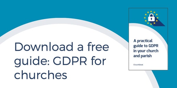 Download a free guide: GDPR for churches and parishes