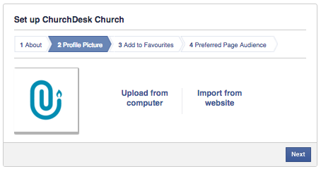 Upload your church logo to Facebook