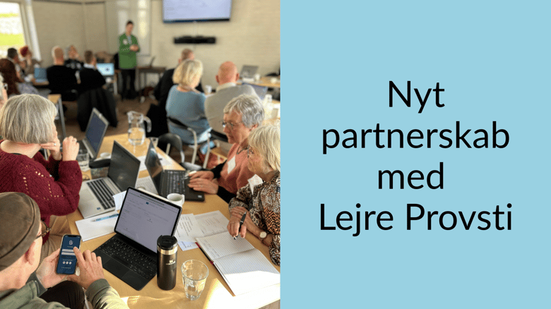 Deltagere på opstartsdagen for partnerskab mellem Lejre Provsti og ChurchDesk