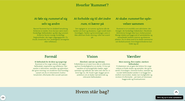 Beskrivelse til målgruppen om formålet