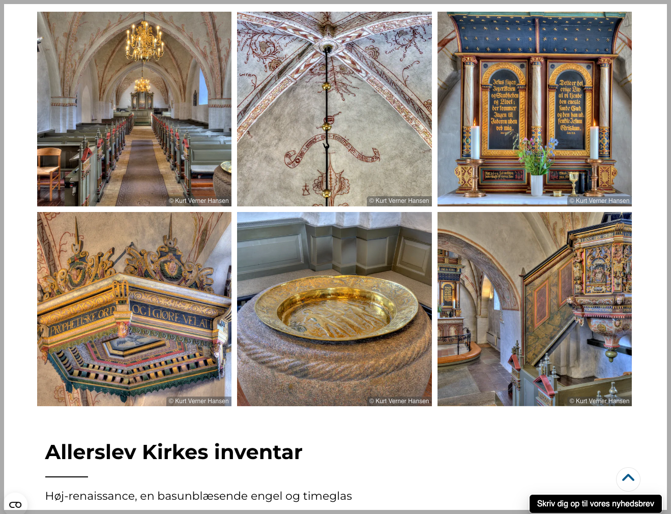 Billedgalleri af Allerslev Kirkes inventar