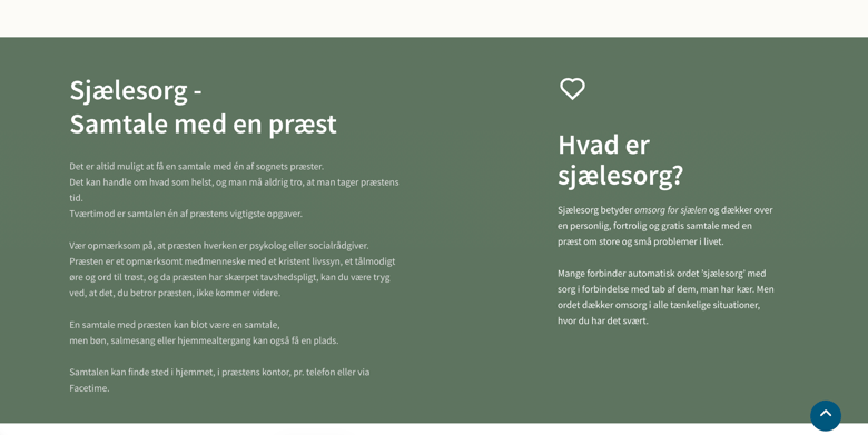Tekst om sjælesorg i kirken