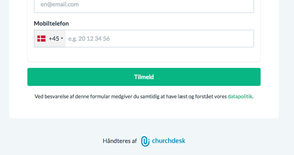 Datasikkerhedspolitik i ChurchDesk