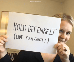 Tip1Thyborøntip nr. 1: Hold det enkelt - lidt men godt