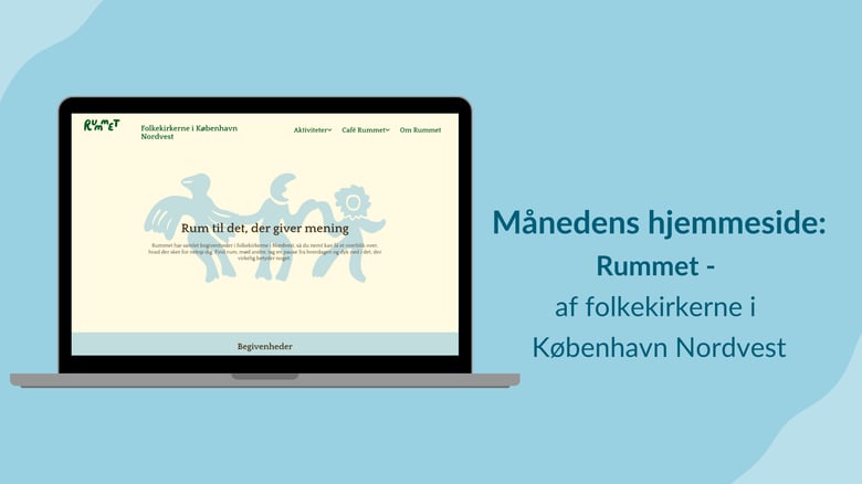 Computerskærm med vinderhjemmesiden